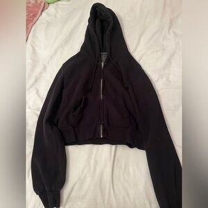 black brandy melville zip up hoodie